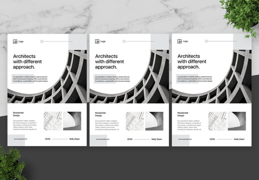 Black And White Architecture Flyer