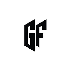 Obraz premium GF monogram logo design letter text name symbol monochrome logotype alphabet character simple logo