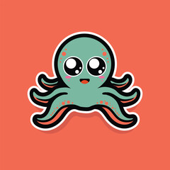 Fototapeta premium cute octopus illustration