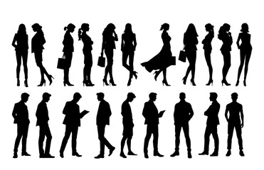 Business People Silhouettes Modest Collection Scale Figures