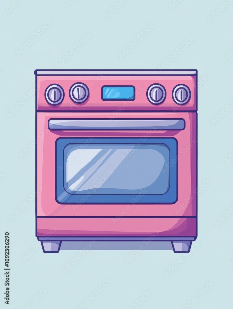 Poster oven multi color style icon. simple thin line, outline of internet things icons for ui and ux, websi
