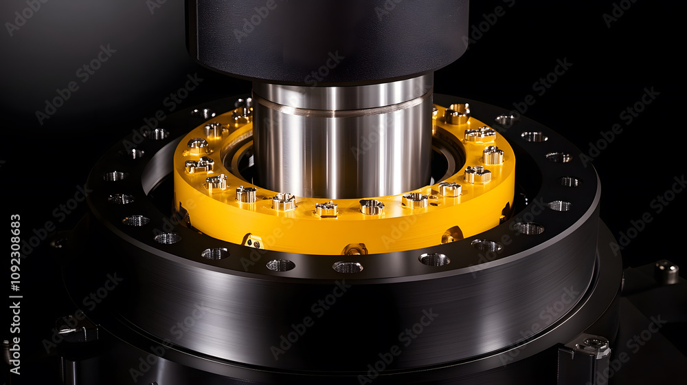 Aufkleber Advanced machinery operation industrial setting technology image close-up view engineering concept