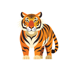 Beautiful animal tiger vector image art illustration