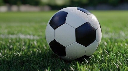 Fototapeta premium Football images, The Heart of the Game, Football on the Field, soccer ball on grass