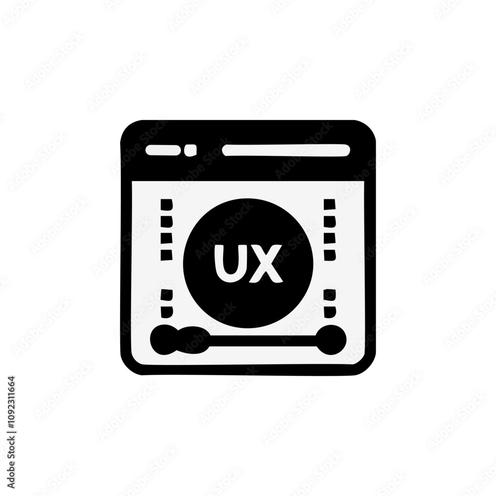 Poster ux ui gui icon design vector template