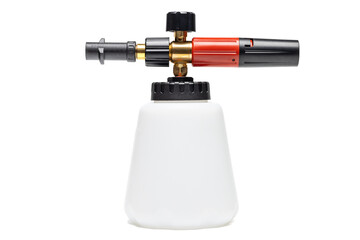 empty, blank or plain foam cannon. isolated in white background. 