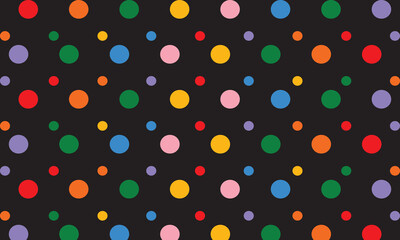 Colored circle seamless pattern. Simple childish party backdrop. Creative minimalist style art background for children or trendy design with polka dot. Vector illustration . EPS 10