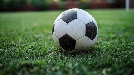 Fototapeta premium Football images, The Heart of the Game, Football on the Field, soccer ball on grass
