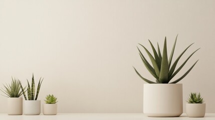 Obraz premium Minimalist Home Decor with Succulents