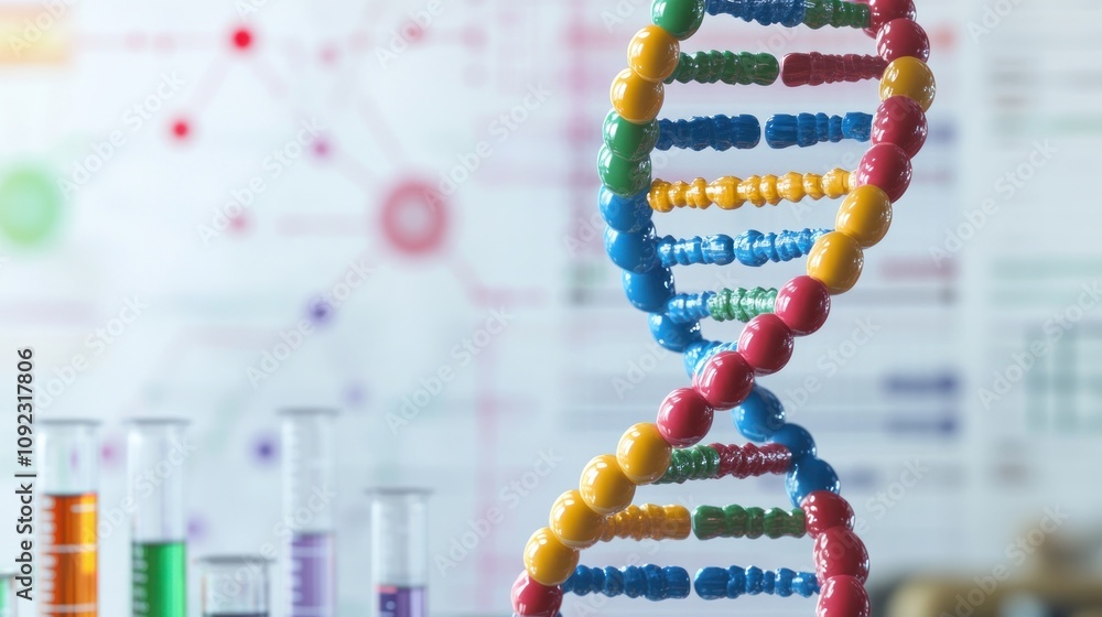 Poster dna helix in a laboratory setting
