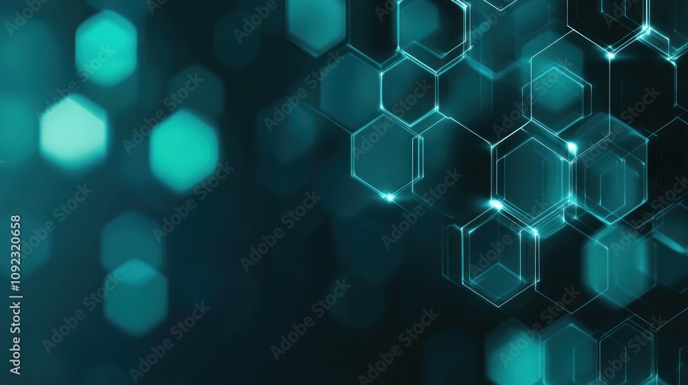 Poster abstract hexagon pattern