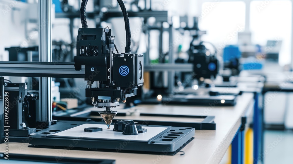 Poster advanced 3d printer manufacturing precision parts in lab