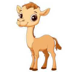 Obraz premium Adorable Baby Camel Cartoon Illustration