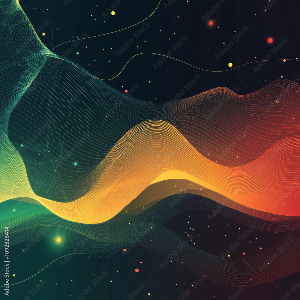 Poster a flat abstract wireframe background in vector format, designed with clean, geometric lines and a mi
