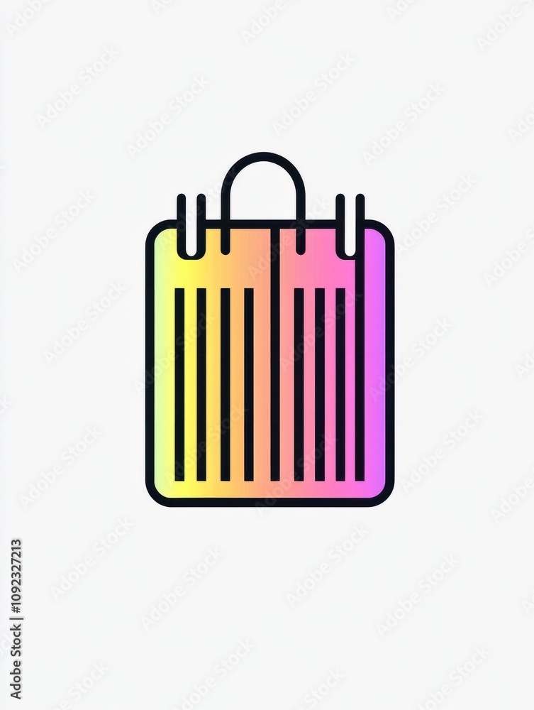 Poster barcode multi color style icon. simple thin line, outline of internet things icons for ui and ux, we