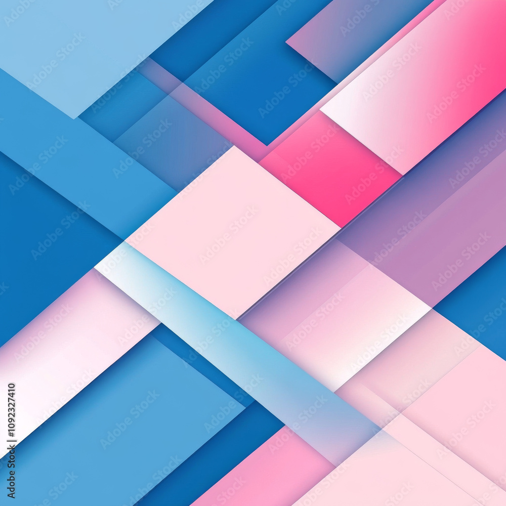 Poster a geometric shape abstract background featuring a dynamic blend of blue and pink hues. this vector i