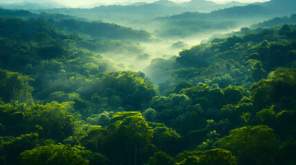 An Evocative Image Capturing the Foreboding Silence of the Amazon Rainforest's Isolation Amid Deforestation