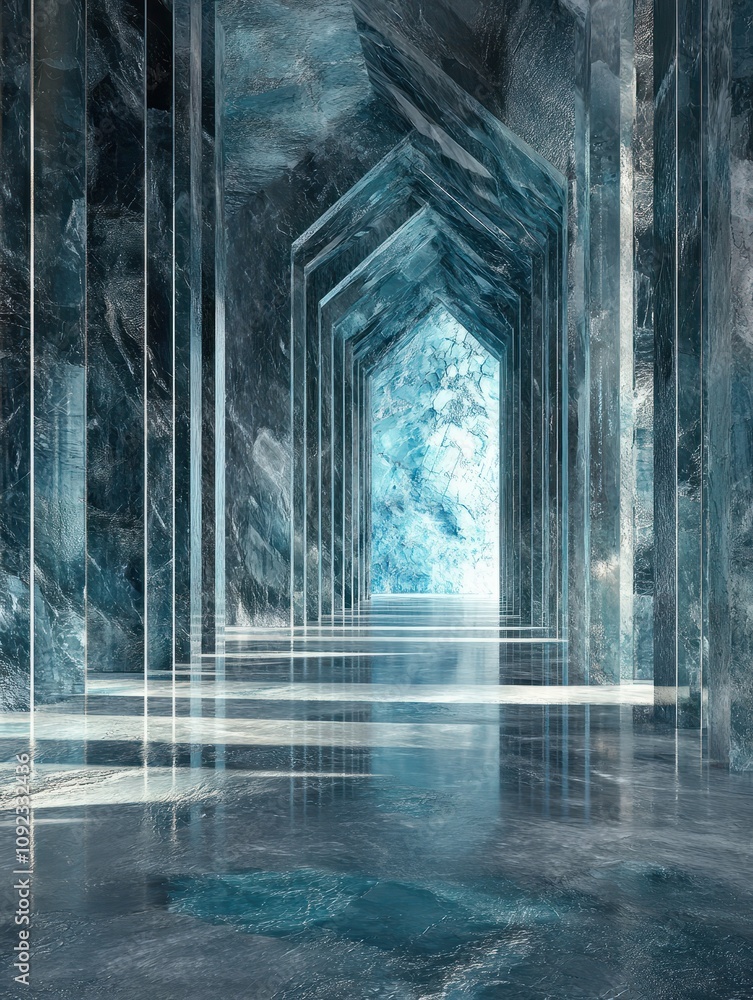 Poster creative digital backdrop. 3d rendering h yper realistic