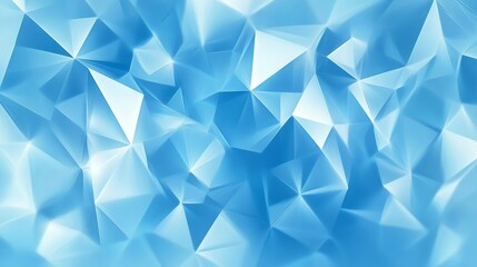 Obraz premium Minimal light blue background with translucent triangles and geometric design elements