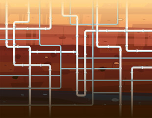 Underground Water drainage Pipe line System under depth of the soil layer