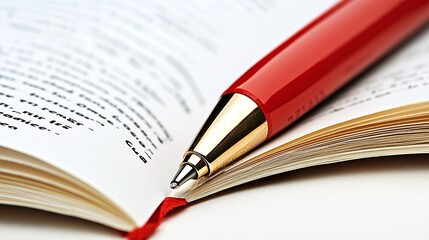 Red Pen on Open Book