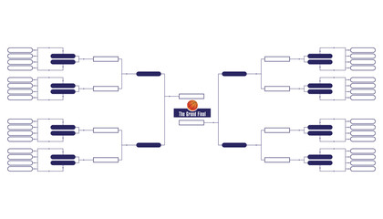 Tournament Chart for Groups and Teams - Playoff bracket vector