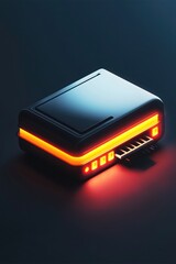 Detailed 3D visualization of a personal computer.