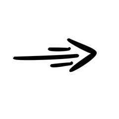 Fototapeta premium Hand drawn cute simple arrow sign icon