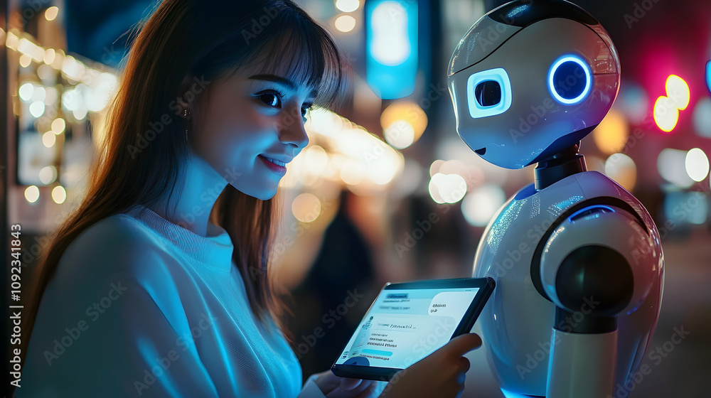 Poster digital chatbot, chat gpt, robot application, conversation assistant, ai artificial intelligence con
