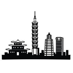 Obraz premium city skyline vector