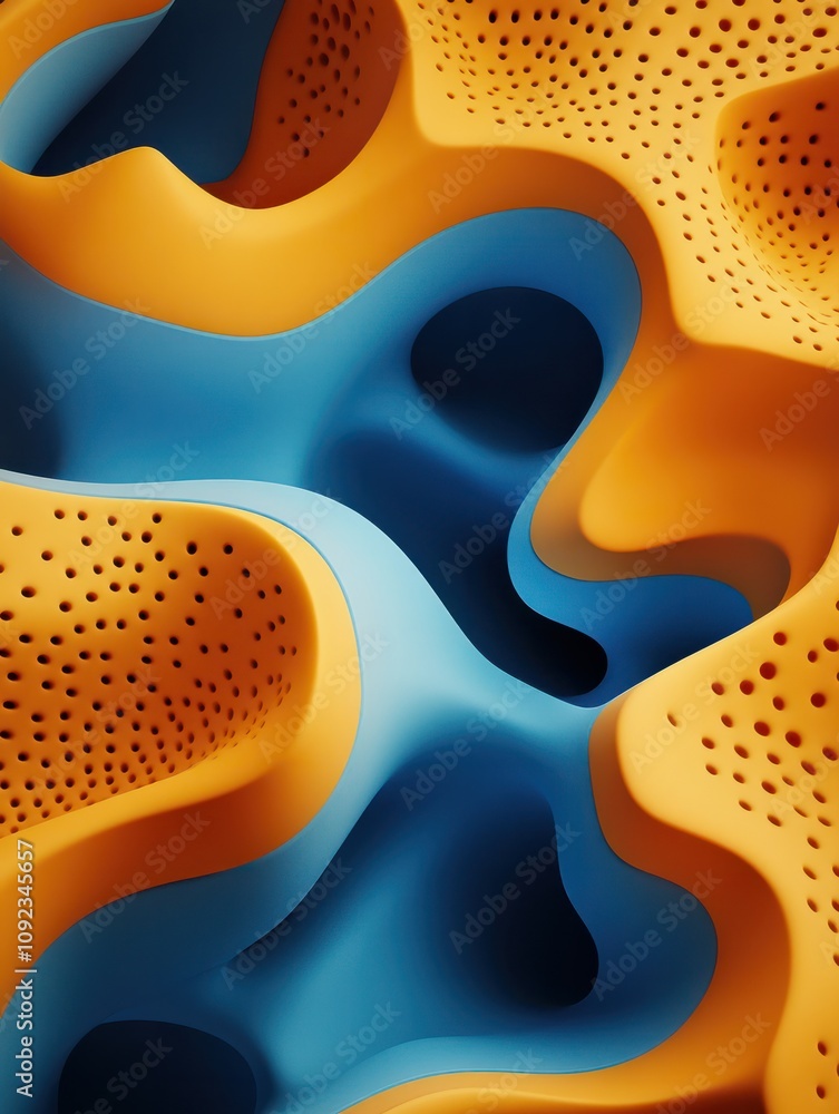 Poster vector 3d irregular patterns