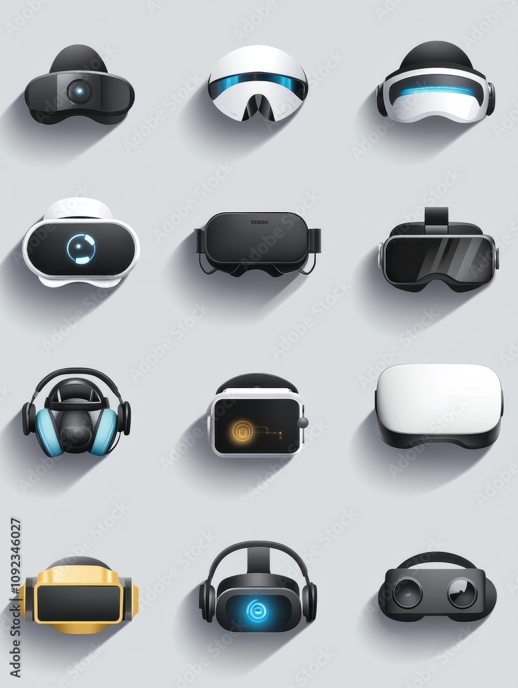 Poster virtual reality icon. internet things icons universal set for web and mobile