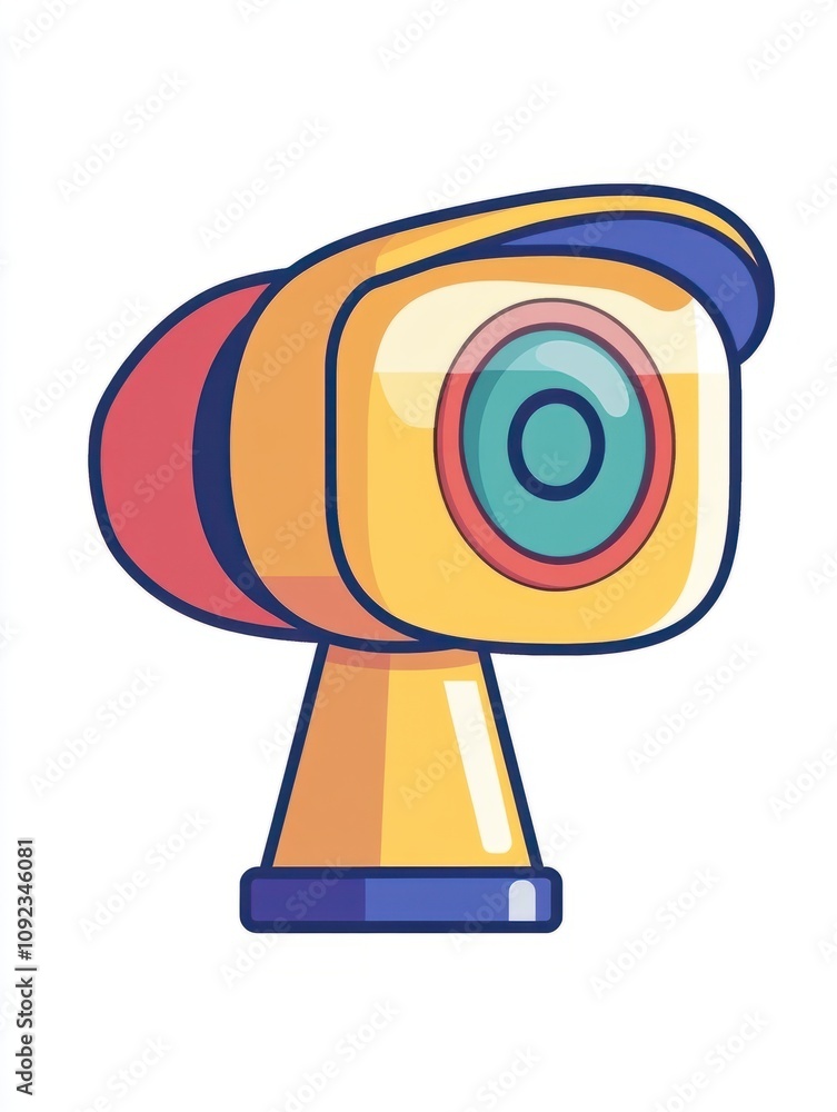 Poster webcam multi color style icon. simple thin line, outline of internet things icons for ui and ux, web