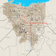 Jakarta indonesia capital city grey map minimalist Stylized modern wireframe Cityscape poster metropolitan cool abstract