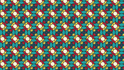 Modern vector abstract seamless geometric pattern with special color