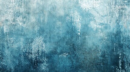 Fototapeta premium Light blue grunge texture wall surface featuring weathered, distressed, and peeling paint details for vintage abstract background