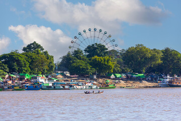 boats on the water, inle lake, myanmar, burma