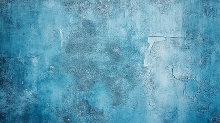 Fototapeta premium Light blue grunge texture wall surface featuring weathered, distressed, and peeling paint details for vintage abstract background