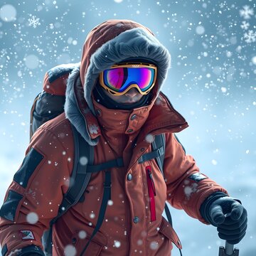 person with snowboard