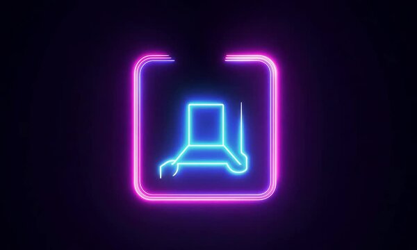 Neon Light zodiak shape illustration in black background