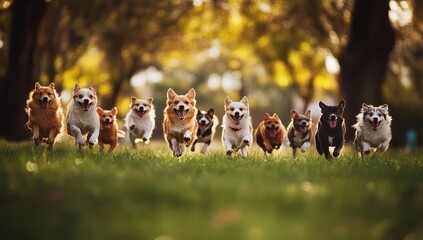 Playful pets captured in a joyful moment.