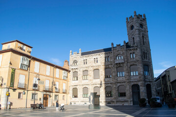 Obraz premium Edificios pintorescos de León, España