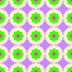 Obraz premium Vibrant Geometric Pattern with Star Shapes