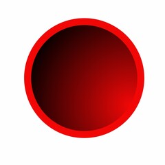 A smooth, vibrant ball with a red and black gradient on a clean white background
