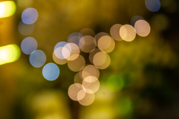Obraz premium Bokeh Twinkling Lights for Wedding, New Year, and Christmas Winter Backgrounds