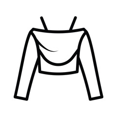 Get this amazing icon of off shoulder top in modern style