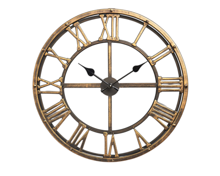 a clock with roman numerals