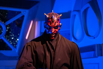 Obraz premium Darth Maul, Star Wars wax statue at the Niagara Falls Movieland Wax Museum. Niagara Falls, Canada - September 20, 2024.