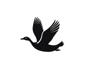 Obraz premium a black bird with wings spread