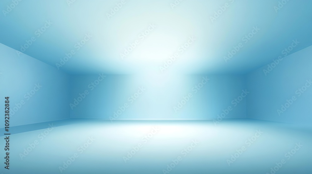 Poster soft gradient light blue vector background of an abstract empty room with space for text—ideal for w